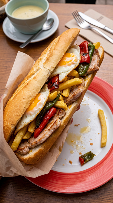 bocadillo blanco y negro borriana